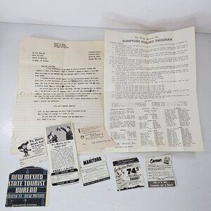 Vintage 1940 50s Ephemera Poems Advertisements Collection New Mexico Canada
